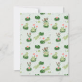 Süße Frösche im Seerosenteich Benutzername Mitteilungskarte (Rückseite)