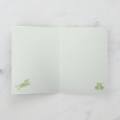 Süße Frösche im Seerosenteich Karte (Innenseite)