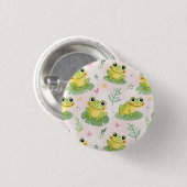 Süße Frösche Muster Button (Vorne & Hinten)