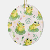 Süße Frösche Muster Keramik Ornament (Links)