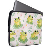 Süße Frösche Muster Laptopschutzhülle (Vorne Rechts)