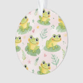 Süße Frösche Muster Ornament (Vorderseite)