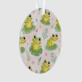 Süße Frösche Muster Ornament (Vorderseite)