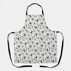 Süße Frösche Natur Blumenmuster Schürze