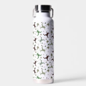 Süße Frösche Natur Blumenmuster Trinkflasche (Vorne)