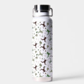 Süße Frösche Natur Blumenmuster Trinkflasche (Rückseite)
