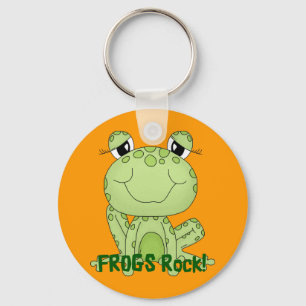 Süße Frösche rocken Liebe-Frosch-Produkte Schlüsselanhänger