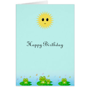 Süße Frösche und glücklicher Sonneng Geburtstag
