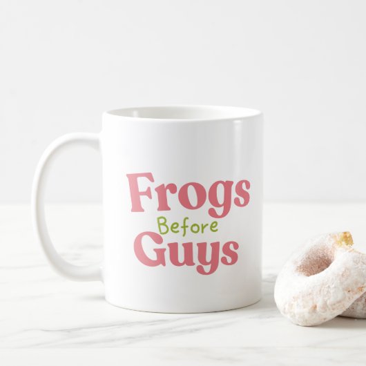 Süße Frösche vor Typen Kaffeetasse (Mit Donut)