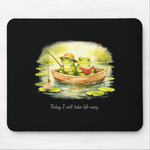 Süße Frösche werden das Leben leicht ruhig gemütli Mousepad