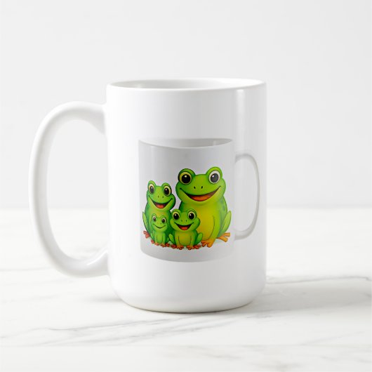 Süße Froschfamilie Kaffeetasse (Links)