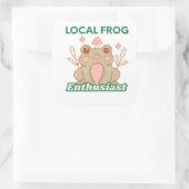 Süße Froschkunst Quadratischer Aufkleber (Tasche)
