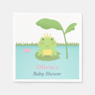 Süße Froschprinz-Junge-Baby-Shower-Zubehör Serviette