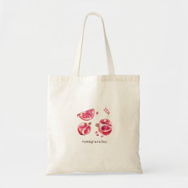 Süße Frucht-Ästhetik Granatapfel rosa Tragetasche