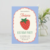Süße Frucht zum Geburtstag Einladung (Stehend Vorderseite)