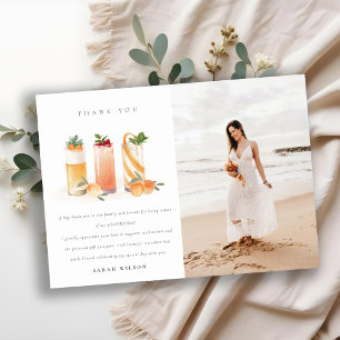 Süße Fruchtcocktail-Rosé Orange Geburtstag für jed Dankeskarte