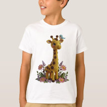 Süße Frühling-Giraffe-Häkel-Nursery-Kunst - Kinder