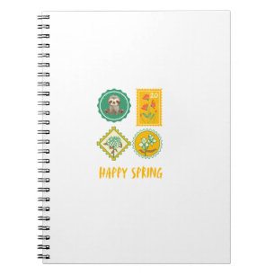Süße Frühling-Stempel-Faultier Notizblock