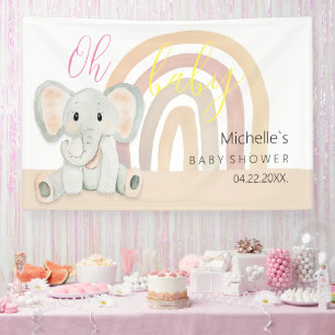 Süße Frühlings-Elefanten-Wasserfarben-Illustration Banner