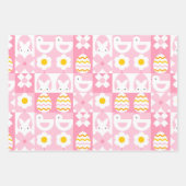 Süße Frühlings-Oster-Patchwork  Geschenkpapier Set (Vorderseite 2)
