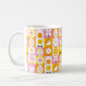 Süße Frühlings-Oster-Patchworkarbeit Kaffeetasse (Links)