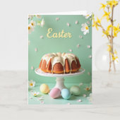 Süße Frühlingsfest-Torte Karte (Gelbe Blume)