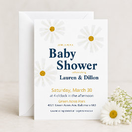 Süße Frühlingsgänseblümchen-Baby-Shower-Einladung Einladung