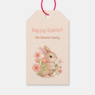 Süße Frühlingshasen & Blumengarten  Geschenkanhänger