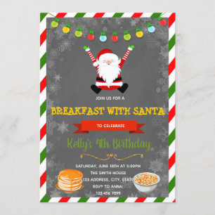 Süße Frühstück-mit-Santa-Party-Einladung Einladung