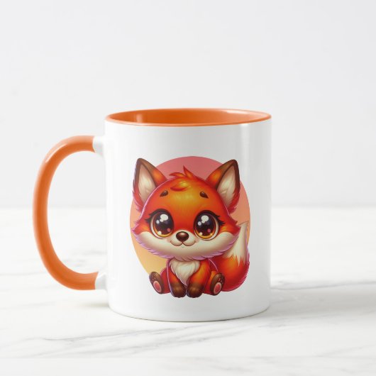 Süße Fuchs-Fans fügen Monogramm hinzu Tasse (Links)