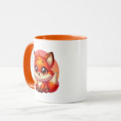 Süße Fuchs-Fans fügen Monogramm hinzu Tasse (Vorderseite Links)