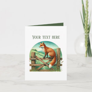 Süße Fuchs-Fans fügen Text hinzu Karte