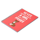 Süße Fuchs-Geschenke für Baby-Mädchen für Kinder M Notizblock (Linke Seite)