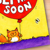 Süße Fuchs Gesund Bald  Postkarte