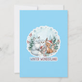 Süße Fuchs Hirsch Eule Waldtiere Frohe Weihnachten (Vorderseite)