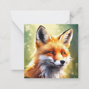Süße Fuchs-Notizkarte Mitteilungskarte