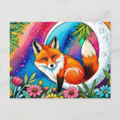 Süße Fuchs Tierliebhaber  Postkarte (Vorderseite)