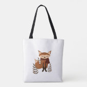 Süße Fuchs-Winter-Illustration Tasche (Rückseite)