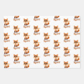 Süße Fuchs-Zitate „Füchse machen mich glücklich“ Geschenkpapier Set (Vorderseite)