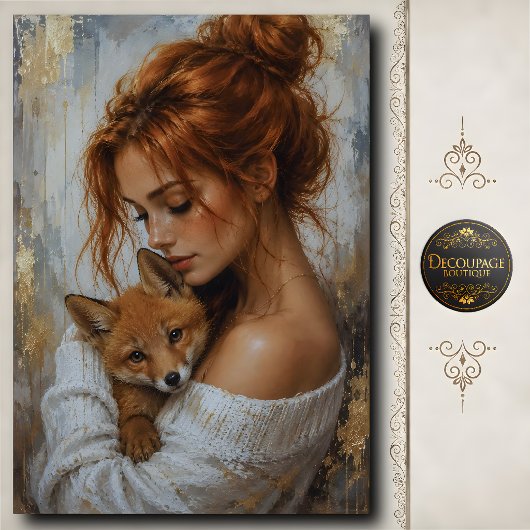 Süße Fuchsbegleiter-Decoupage Seidenpapier