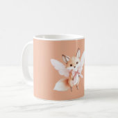 Süße Fuchsfee mit rosa Flügeln Kaffeetasse (Vorderseite Links)