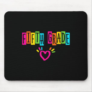 Süße fünfte Klasse Herz erster Schultag Mädchen B Mousepad