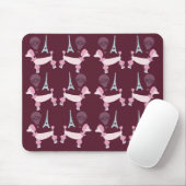 Süße Fünfziger Paris Pudel Mousepad (Mit Mouse)