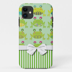 süße funky glückliche Frösche und Streifen Case-Mate iPhone Hülle