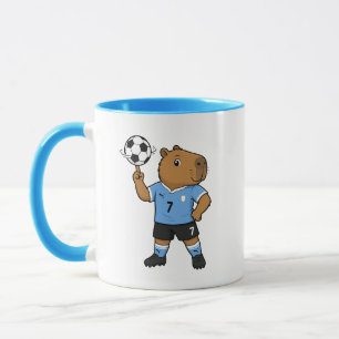 Süße Fußball-Capybara-Tasse Tasse