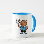 Süße Fußball-Capybara-Tasse Tasse (VorderseiteRechts)