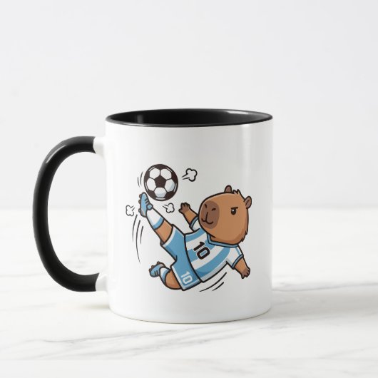 Süße Fußball-Capybara-Tasse Tasse (Links)