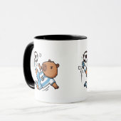 Süße Fußball-Capybara-Tasse Tasse (Vorderseite Links)
