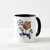 Süße Fußball-Capybara-Tasse Tasse (VorderseiteRechts)