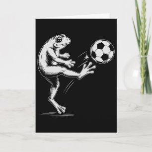 Süße Fußball-Froschspiel Ziel Kinder Mama Karte
